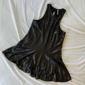 Black sequined Free People mini dress